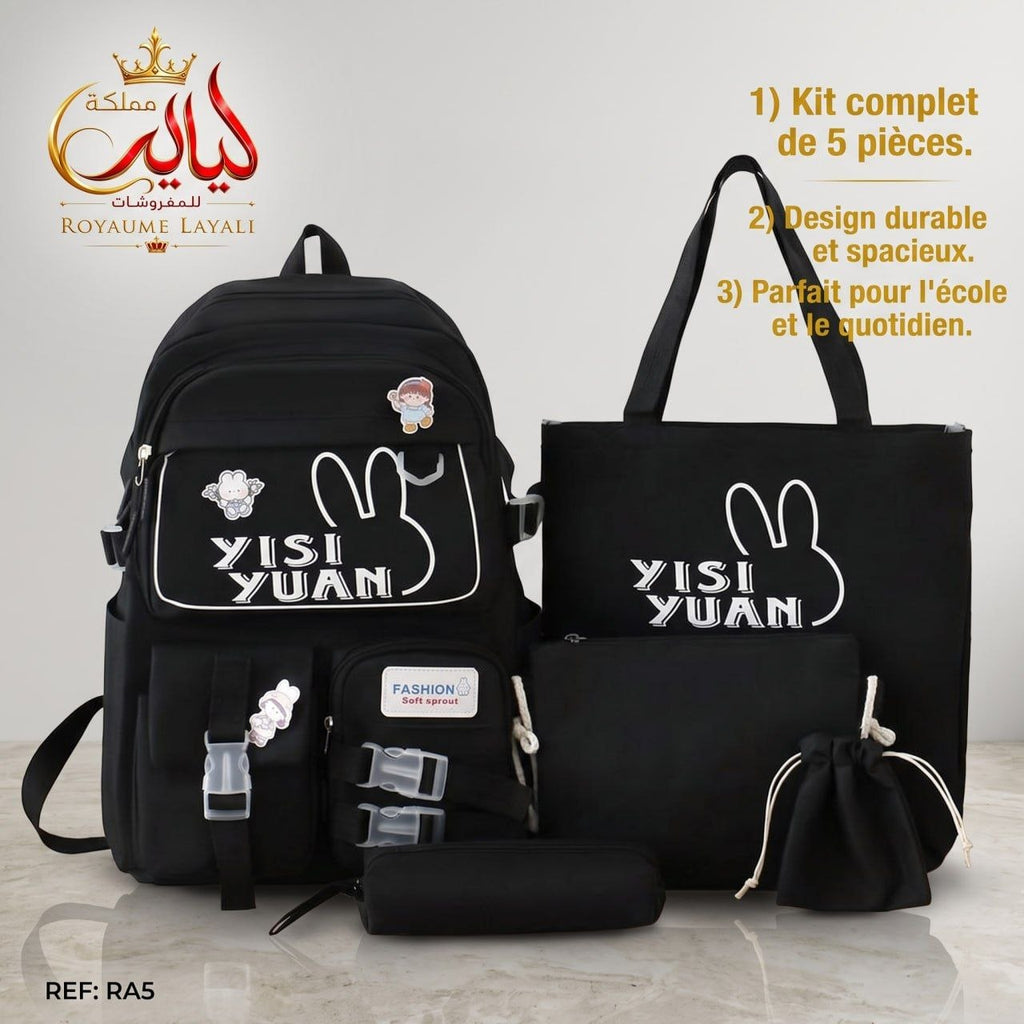 Set Sacs École & Voyage YISIYUAN – 5 Pièces | Plusieurs Coloris
