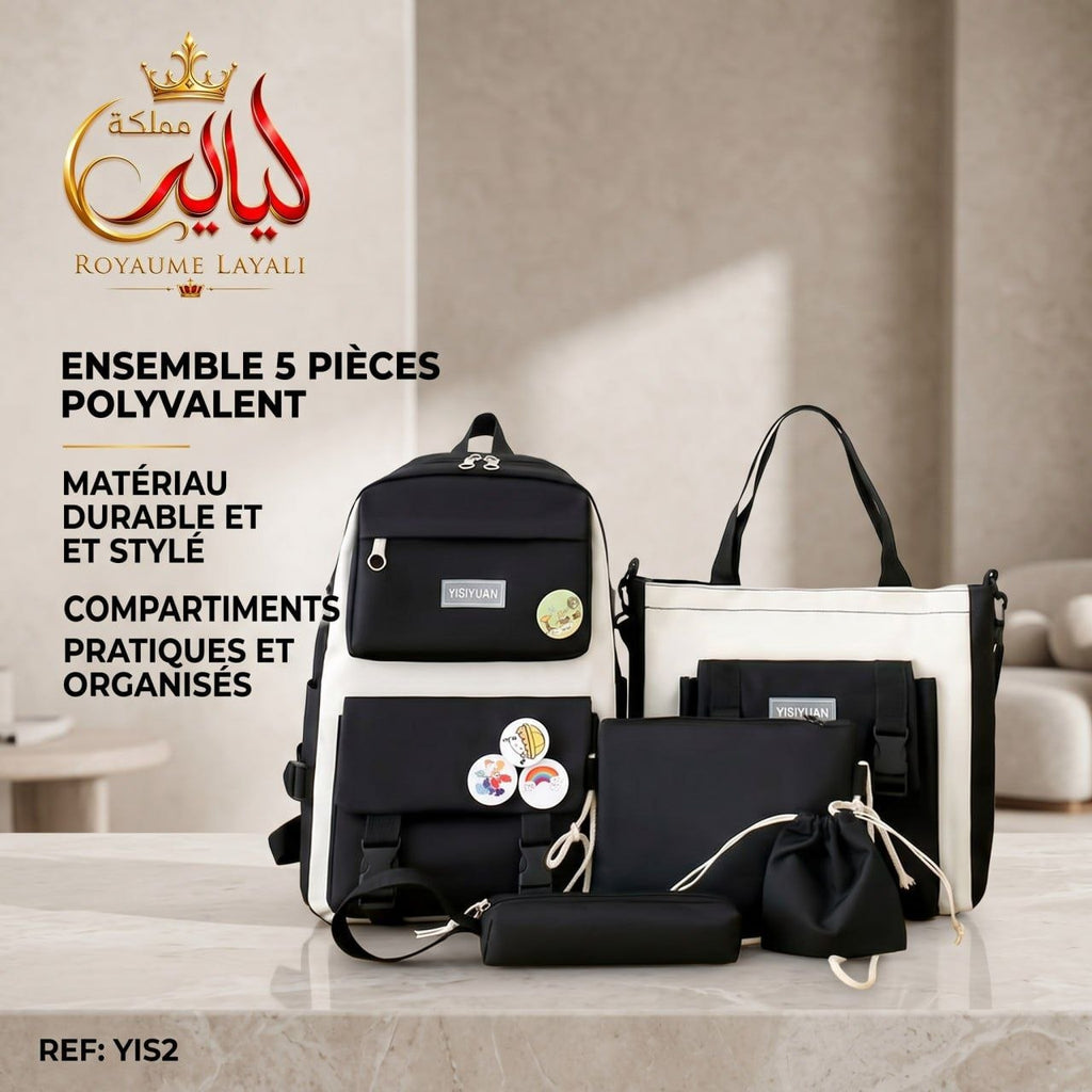 Set Sacs École & Voyage YISIYUAN – 5 Pièces | Plusieurs Coloris