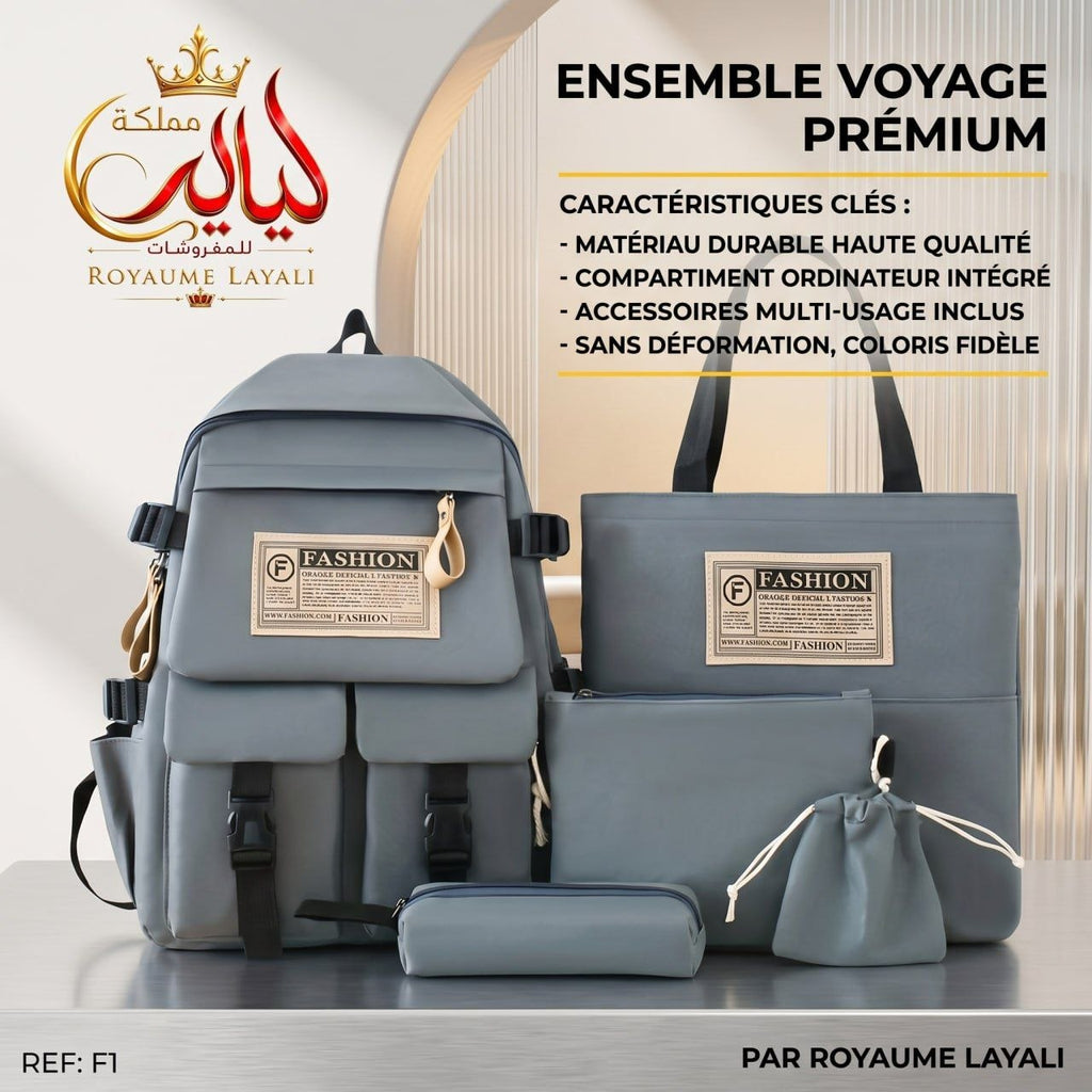 Set Sacs École & Voyage YISIYUAN – 5 Pièces | Plusieurs Coloris