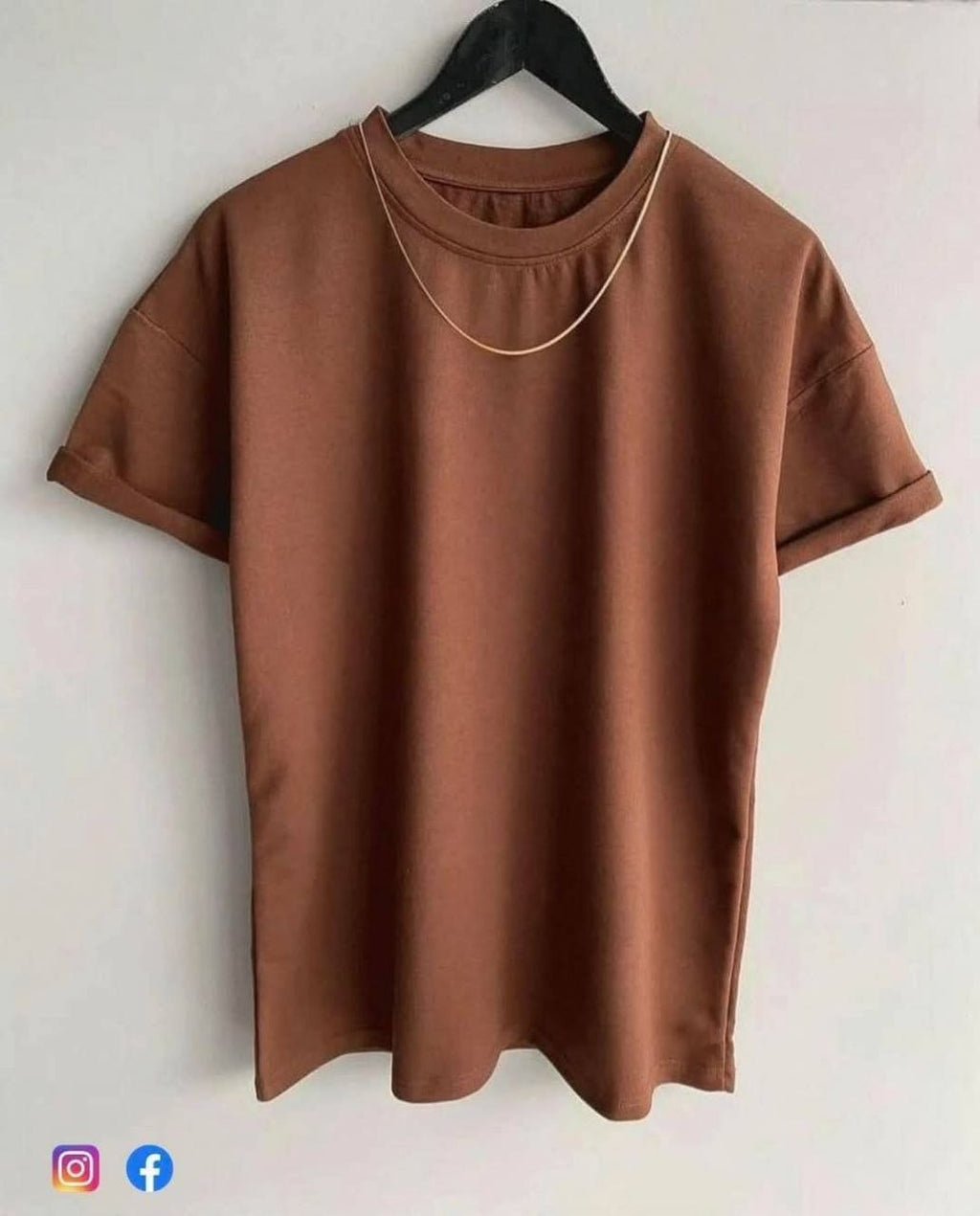 T-shirt Oversize Uni Marron