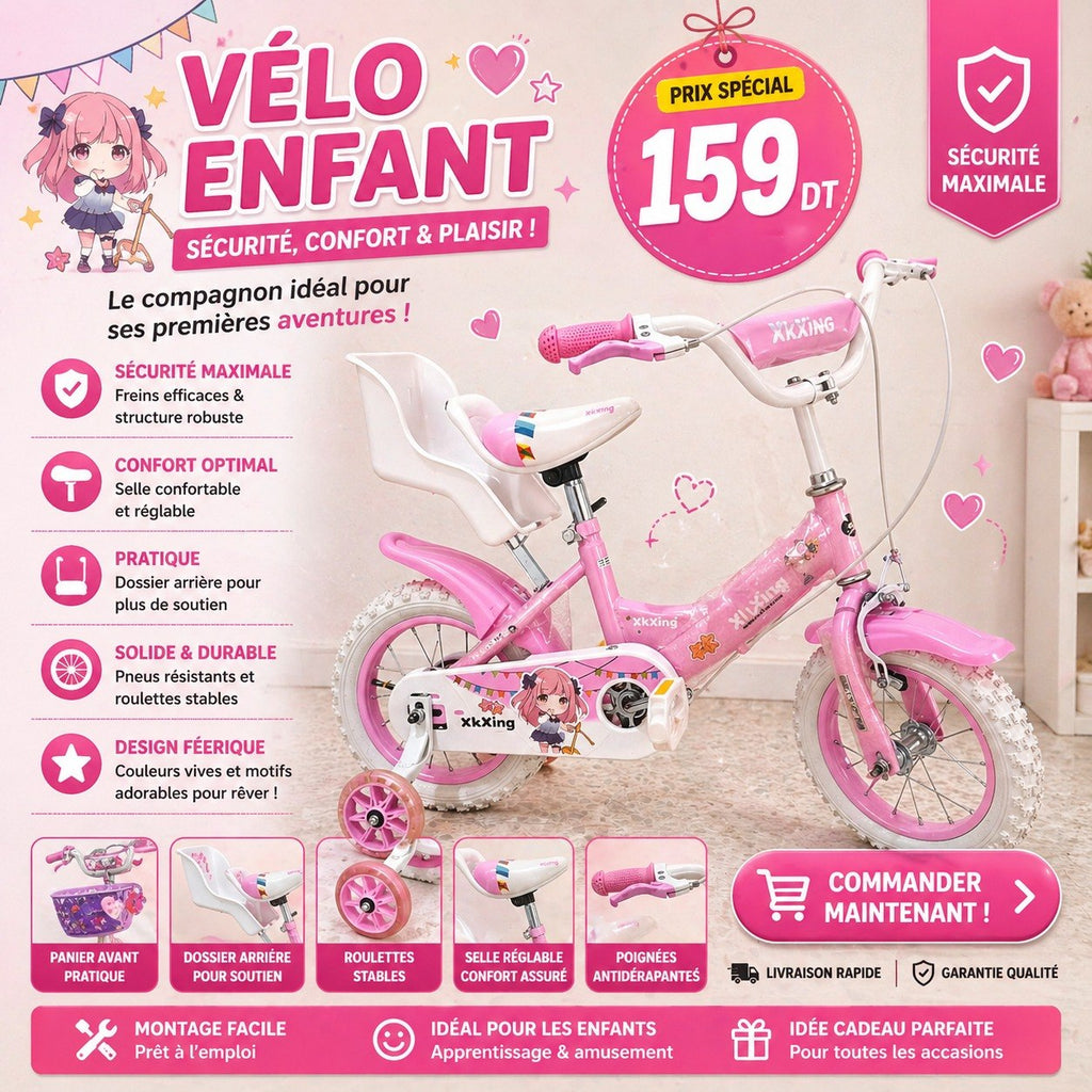 Vélo Enfant sécurité  confort - 2 Ans / 6 Ans