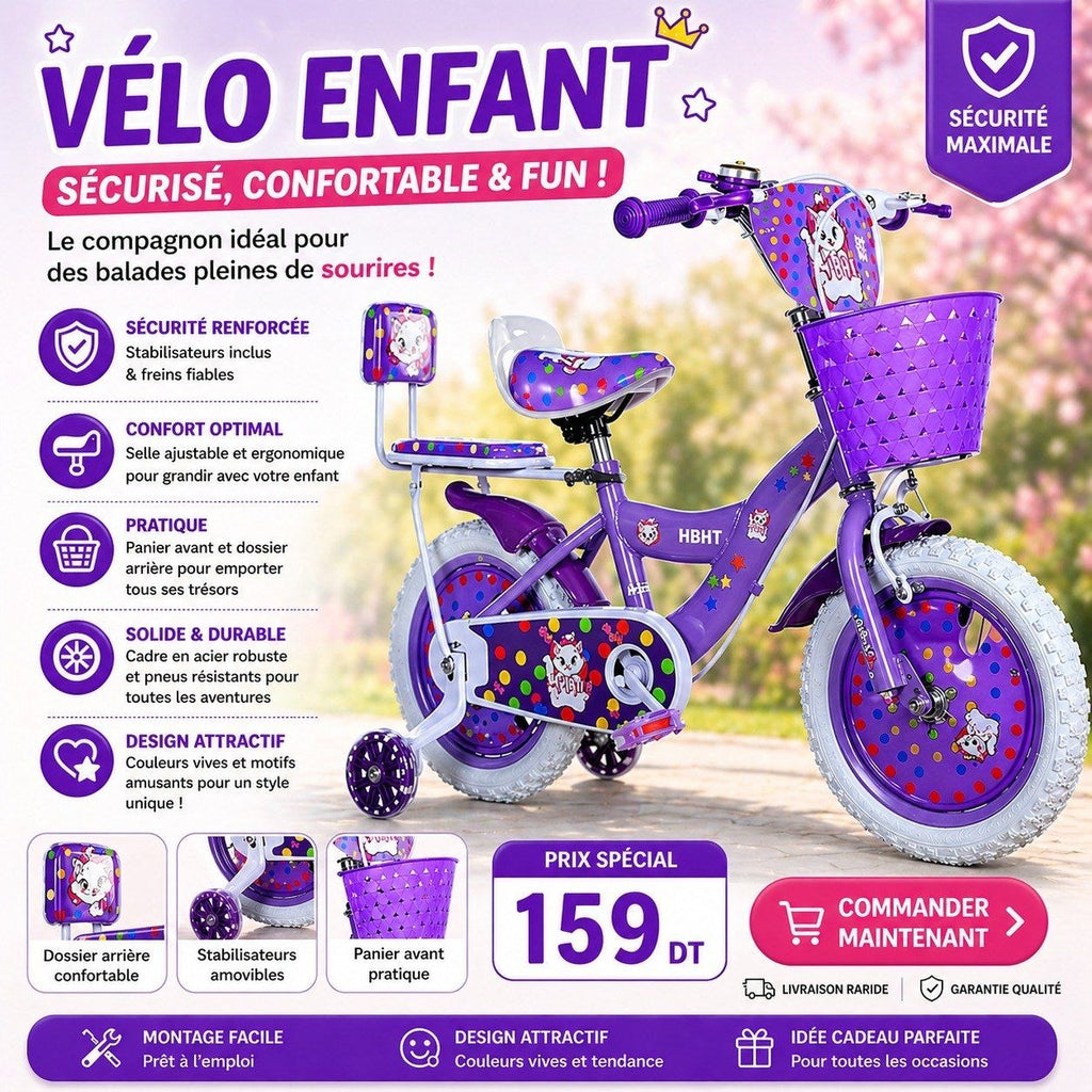 Vélo Enfant sécurité  confort - 2 Ans / 6 Ans