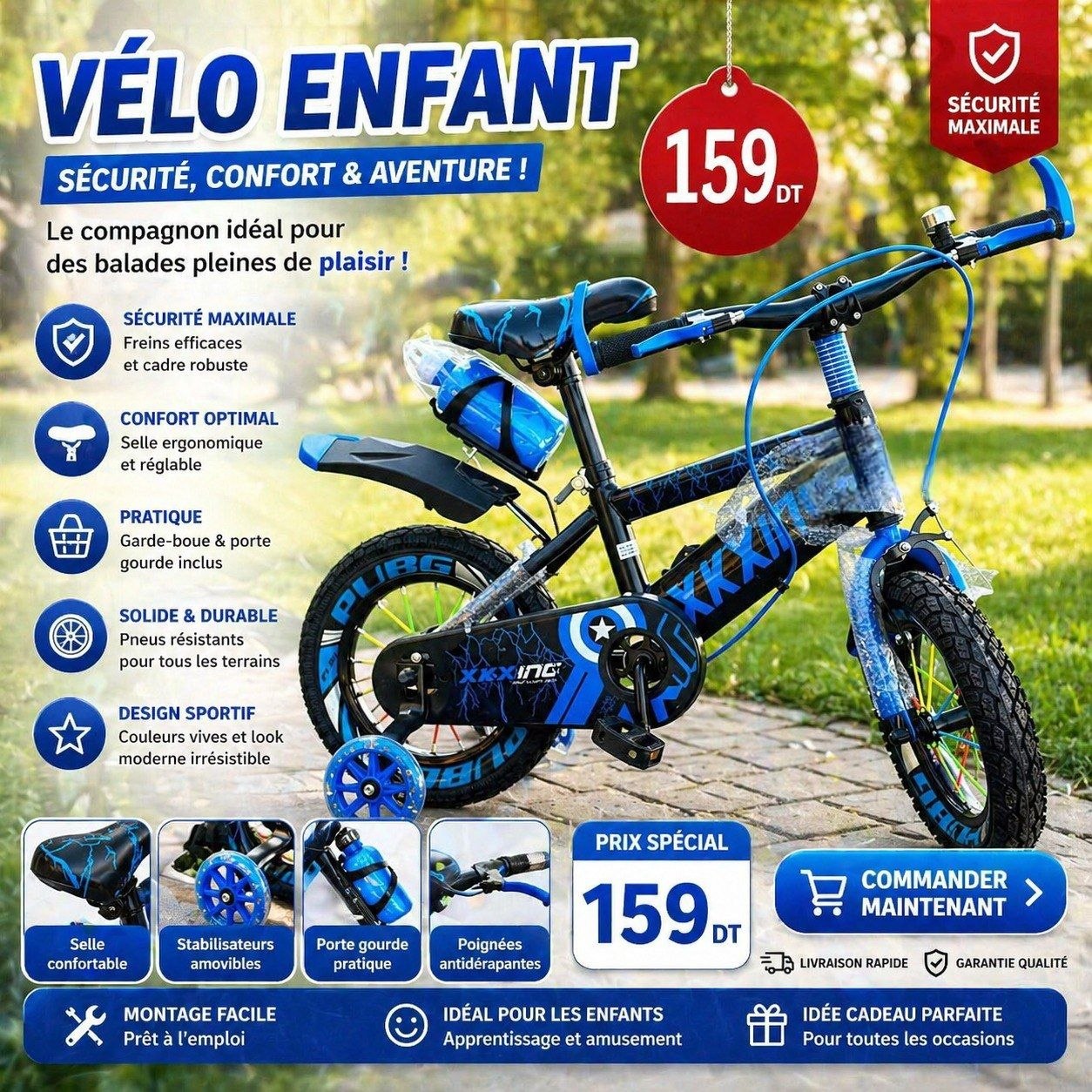 Vélo Enfant sécurité  confort - 2 Ans / 6 Ans