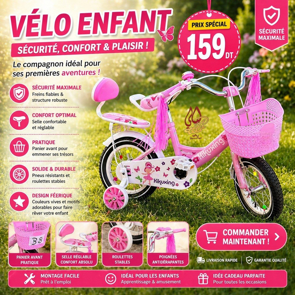 Vélo Enfant sécurité  confort - 2 Ans / 6 Ans