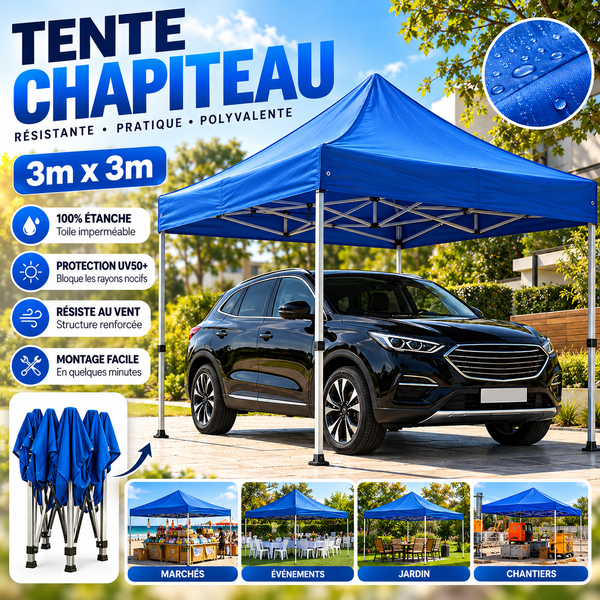 Tente Chapiteau 3x3m