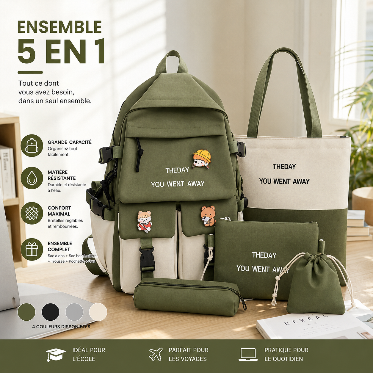 Pack Sac à Dos 5 en 1