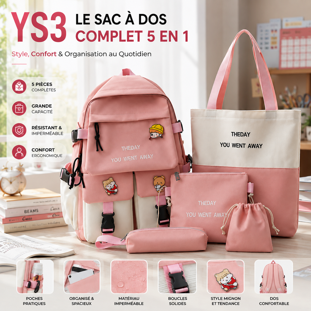 Pack Sac à Dos 5 en 1