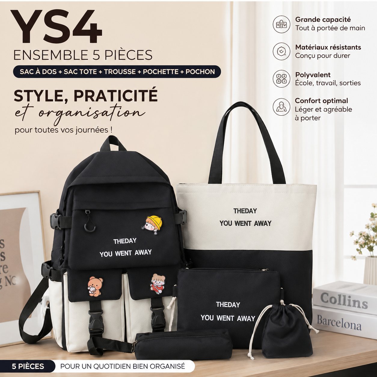 Pack Sac à Dos 5 en 1