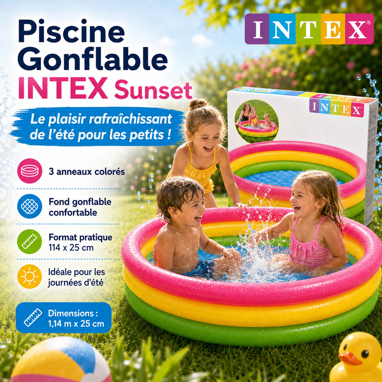 Piscine Gonflable INTEX Sunset 147x33cm