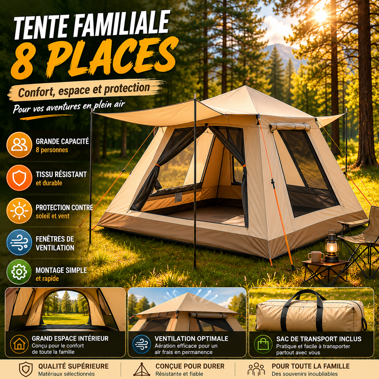 Tente Familiale 8 Places