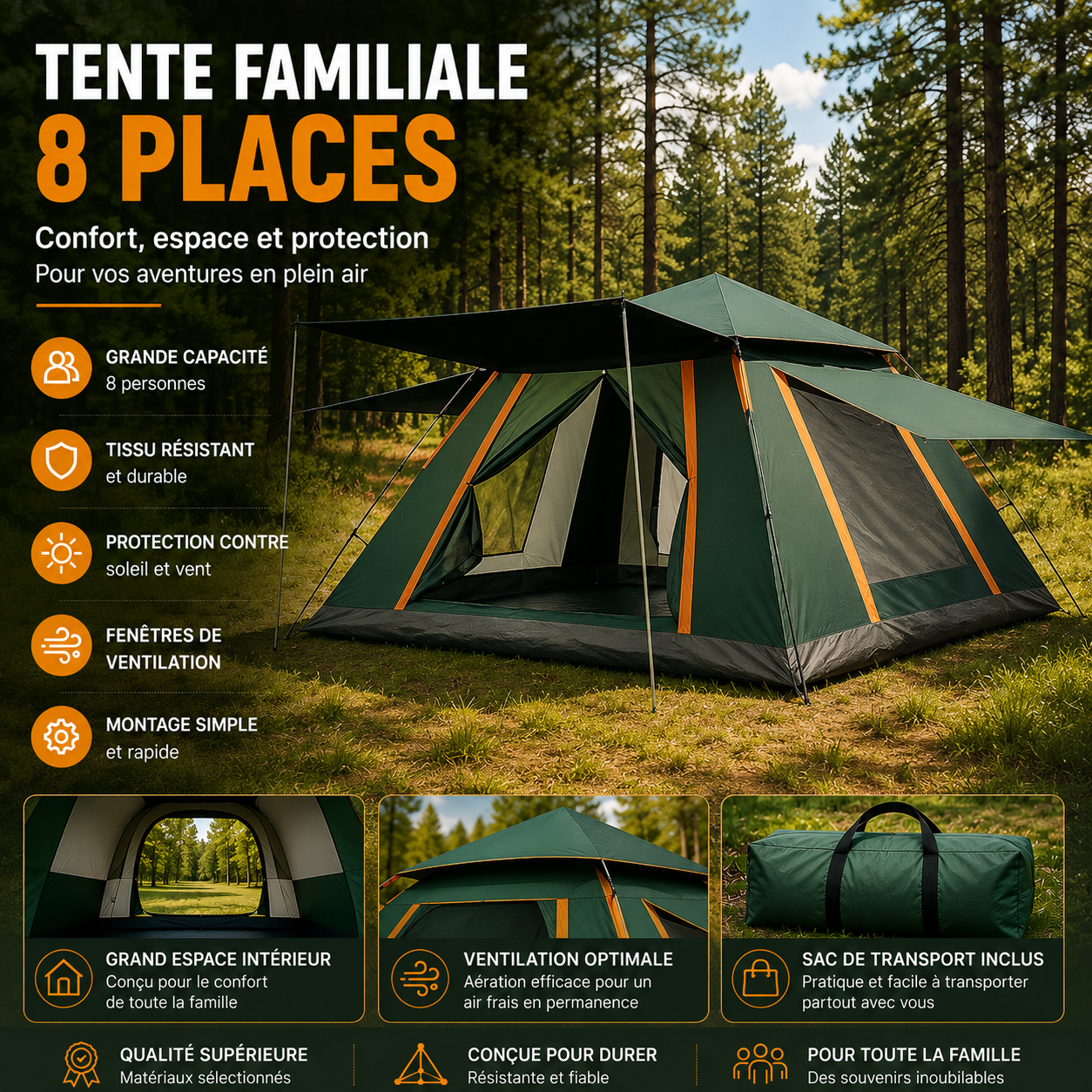Tente Familiale 8 Places
