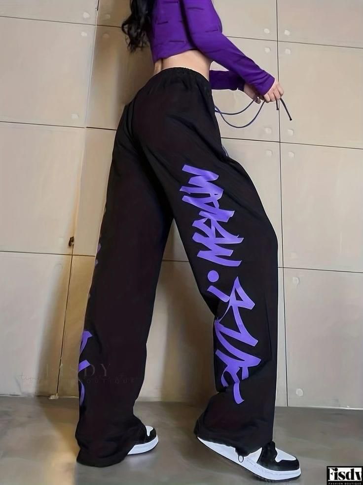 ⭐ Pantalon Oversize – Edition Violet Noir