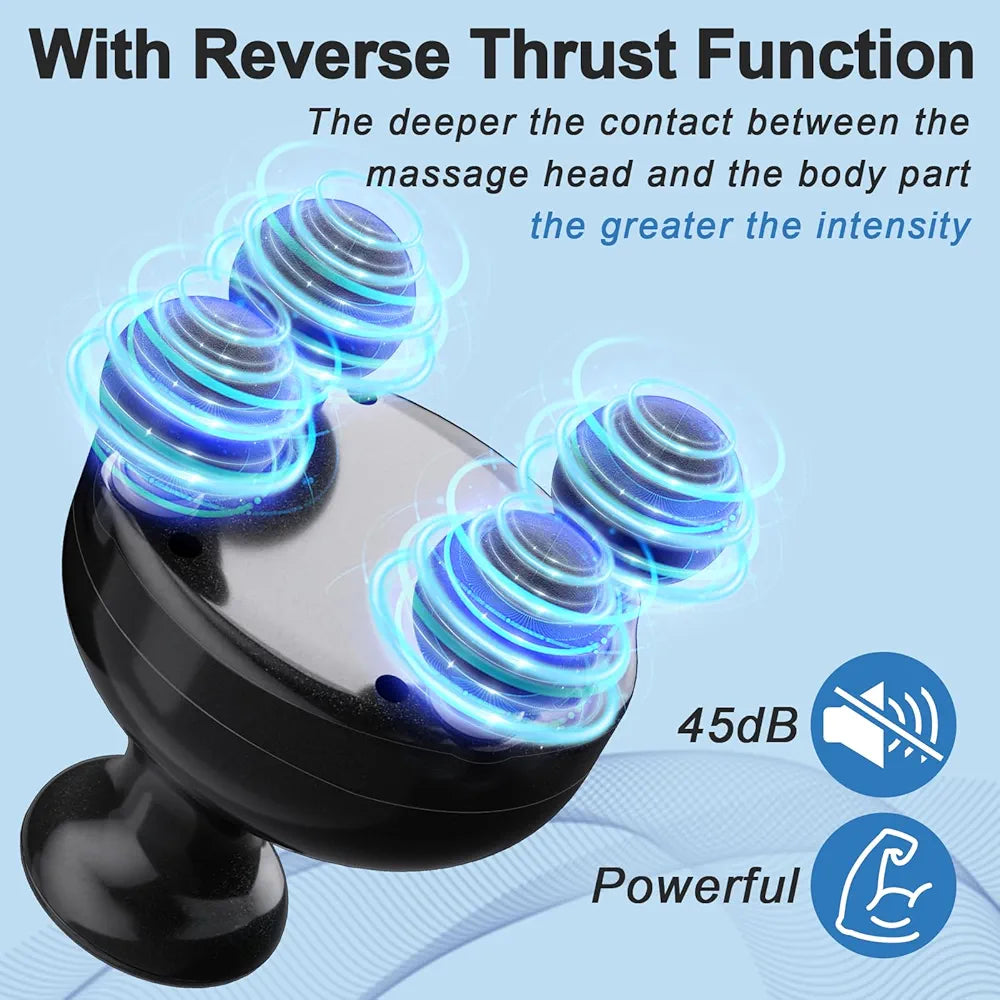Appareil de Massage Électrique 360° – Compact, Silencieux et Rechargeable