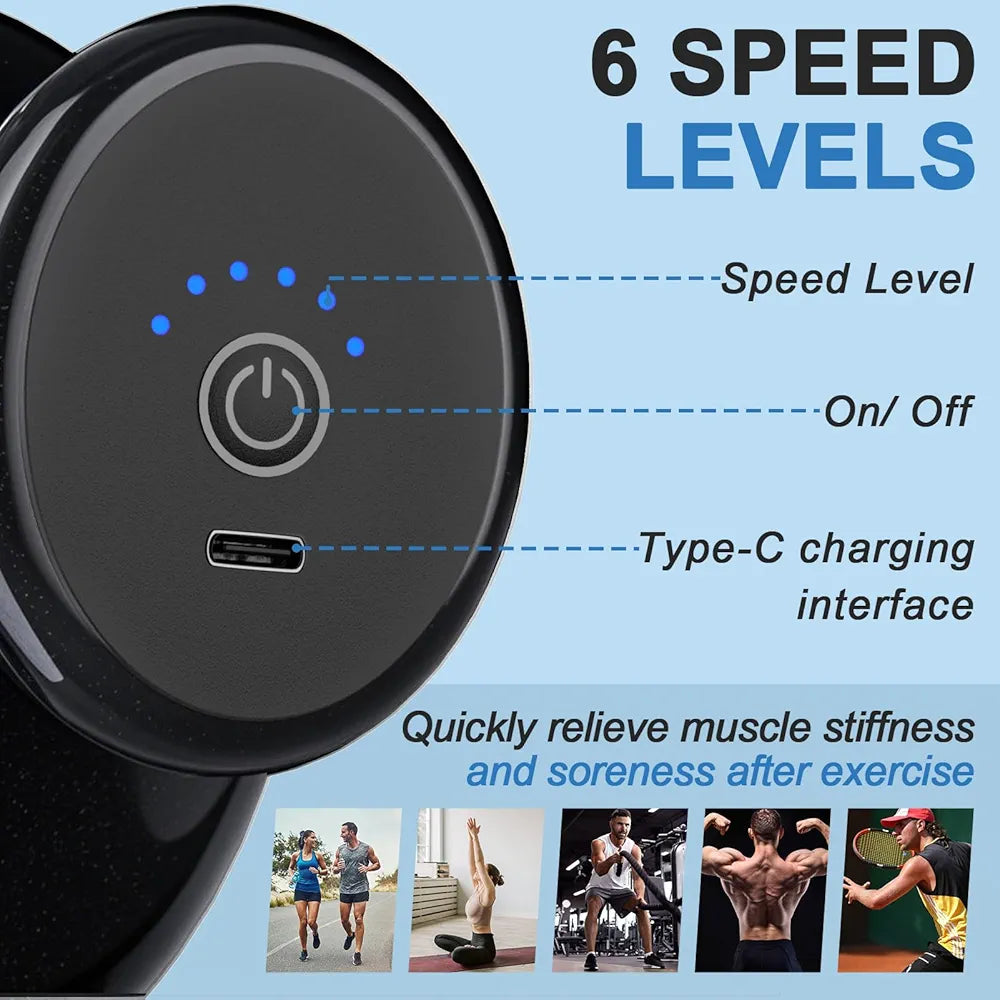 Appareil de Massage Électrique 360° – Compact, Silencieux et Rechargeable